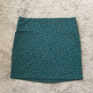 BCBGeneration Green Patterned Skirt sz Large BCBG